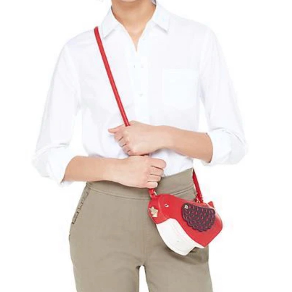 SOLD🎉 KATE SPADE OOH LA LA RED CARPET BIRD CROSSBODY - Picture 2 of 11